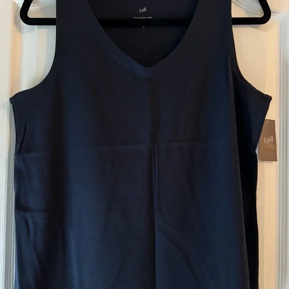 J. Jill Women's Navy Sleeveless Tank Top - Picture 1 of 5